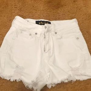 White Denim Shorts